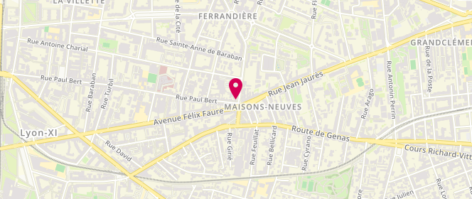 Plan de Boucherie des Maisons Neuves, 28 Rue Frédéric Mistral, 69003 Lyon