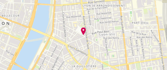 Plan de Boucherie Rose d'Orient, 33 Rue Villeroy, 69003 Lyon