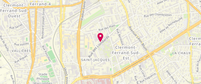 Plan de La Boucherie de la Soummam, 40 Rue des Liondards, 63000 Clermont-Ferrand