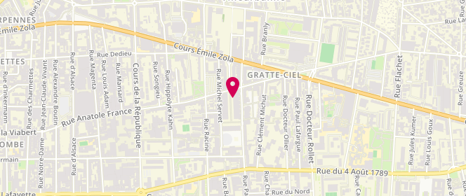 Plan de Boucherie Sagne - Villeurbanne Gratte-Ciel, 25 avenue Henri Barbusse, 69100 Villeurbanne
