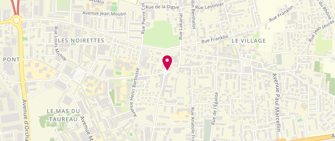Plan de Boucherie du Village, 18 avenue Georges Rougé, 69120 Vaulx-en-Velin
