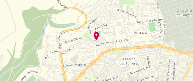 Plan de RibIère Jean-Pierre, 26 Boulevard des Lilas, 87000 Limoges