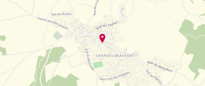 Plan de Boucherie Chefdeville, 24 Rue de la Chartreuse, 63230 Chapdes-Beaufort