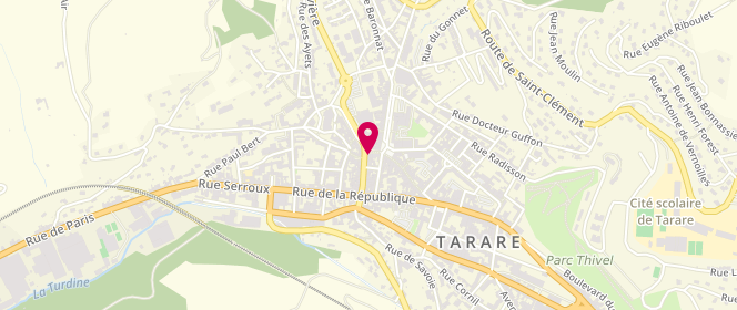 Plan de Boucherie du Centre, 35 Rue Pêcherie, 69170 Tarare