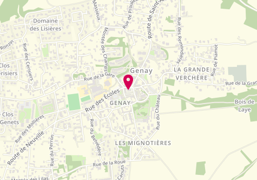 Plan de Maison Besseas - boucherie charcuterie traiteur à Genay, 11 Rue des Écoles, 69730 Genay