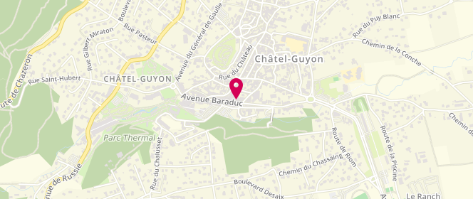 Plan de Boucherie Charcuterie Thevenet, 31 avenue Baraduc, 63140 Châtel-Guyon