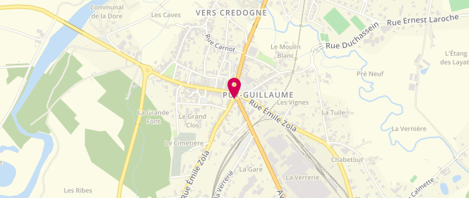 Plan de La Côte de Boeuf de Puy Guillaume, 6 avenue Edouard Vaillant, 63290 Puy-Guillaume