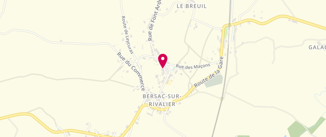 Plan de EIRL Boucherie du Rivalier - le Luyer An, 7 place des Fossés, 87370 Bersac-sur-Rivalier