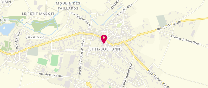 Plan de La Boucherie des Saveurs, 14 Place Cail, 79110 Chef-Boutonne