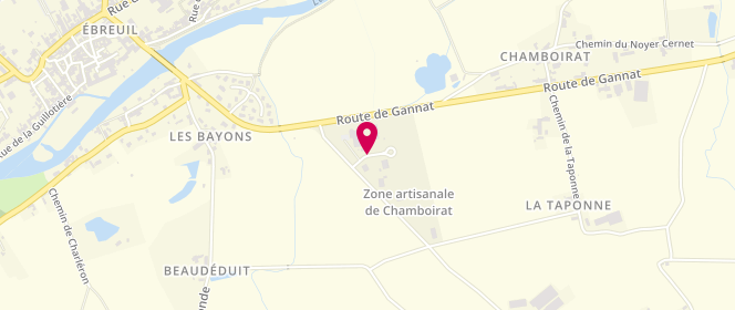 Plan de Le Gourmet Fiolant, Zone Artisanale de Chamboirat, 03450 Ébreuil