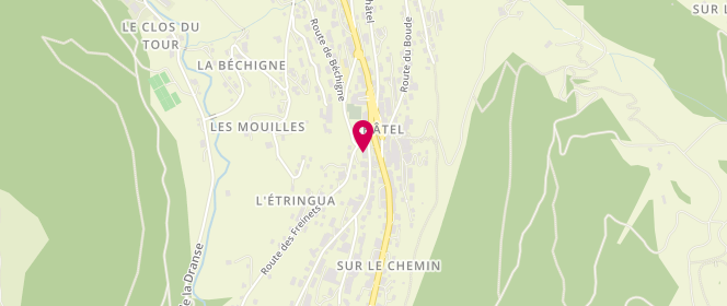 Plan de Boucherie Charcuterie Favre, 66 Route du Linga, 74390 Châtel