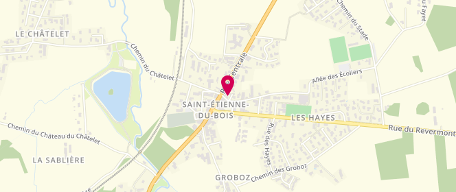 Plan de Aux Saveurs Stephanoises, 508 Rue Centrale, 01370 Saint-Étienne-du-Bois