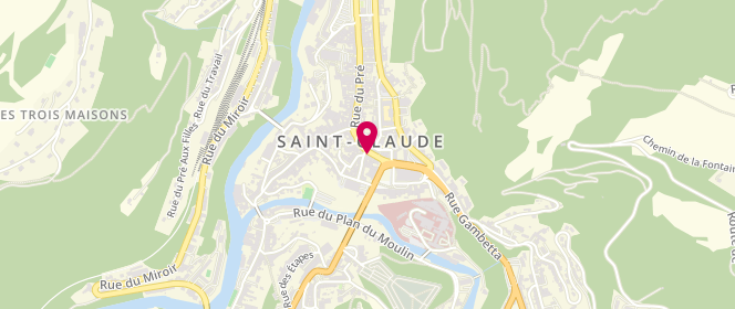 Plan de SAS Boucherie Douvres Jean Pierre, 7 Rue du Marché, 39200 Saint-Claude