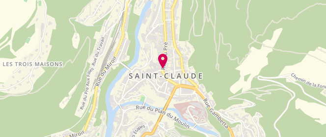 Plan de Au Boeuf Limousin, 2 Rue du Pré, 39200 Saint-Claude