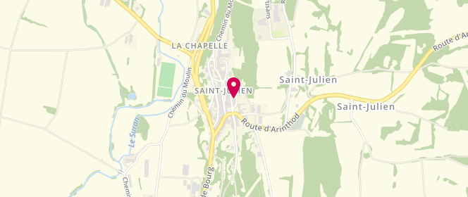Plan de Boucherie des Trois Petits Cochons, 26 Rue Guillaumod, 39320 Val Suran