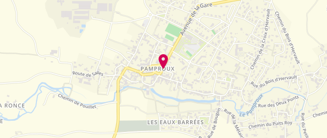 Plan de Boucherie Charcuterie de PAMPROUX, 16 Place du President Mendes-France, 79800 Pamproux