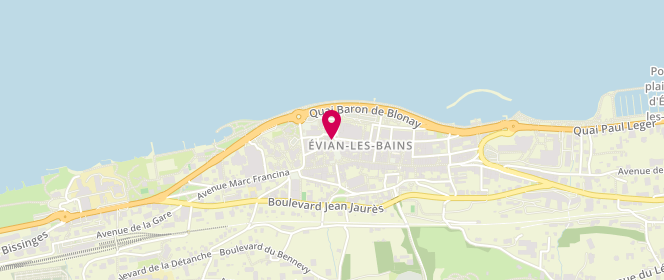 Plan de Boucherie Pillet, 13 place Charles de Gaulle, 74500 Évian-les-Bains