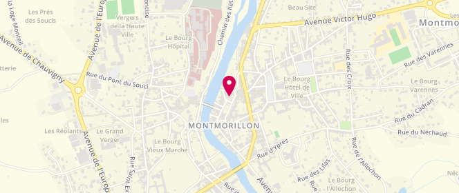 Plan de SOURY Franck, 17 Place du Maréchal Leclerc, 86500 Montmorillon