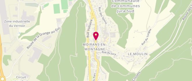 Plan de Chez Florian & Orlane, 1 Rue Roussin, 39260 Moirans-en-Montagne