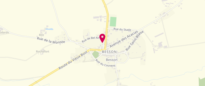 Plan de Boucherie Bessonnaise, 15 place de la Mairie, 03210 Besson