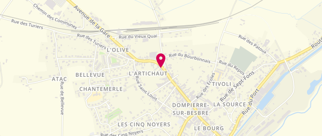 Plan de Boucherie Charcuterie DUMONT-PONCELET, 140 place de Verdun, 03290 Dompierre-sur-Besbre