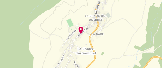 Plan de Boucherie Charcuterie Drovin, 19 Grande Rue, 39150 La Chaux-du-Dombief