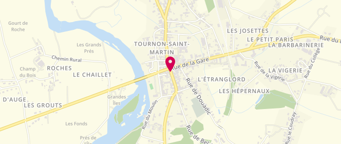Plan de Les délices du Berry, 8 Rue Grande, 36220 Tournon-Saint-Martin
