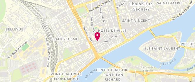 Plan de A la Renommee, 7 Rue Gloriette, 71100 Chalon-sur-Saône