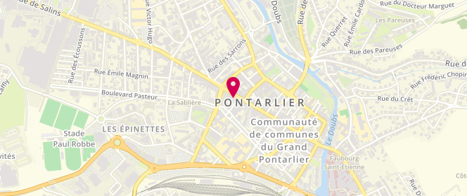 Plan de Bonnet Traiteur, 85 Rue de la République, 25300 Pontarlier