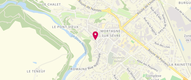 Plan de Boucherie Auguin, 8 place Hullin, 85290 Mortagne-sur-Sèvre