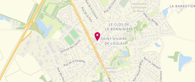 Plan de Boujet Distribution, 1 Rue Commerce, 85600 Saint-Hilaire-de-Loulay