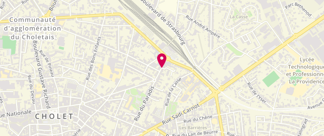 Plan de Boucherie de la Gare, 110 Rue du Paradis, 49300 Cholet