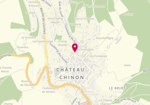 Plan de Boucherie Saint Christophe, 1 Rue Saint-Christophe, 58120 Château-Chinon (Ville)