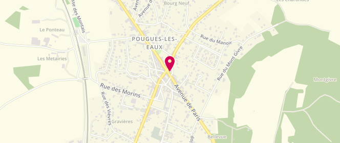 Plan de Chez Tommy et Sandrine, 63 avenue de Paris, 58320 Pougues-les-Eaux