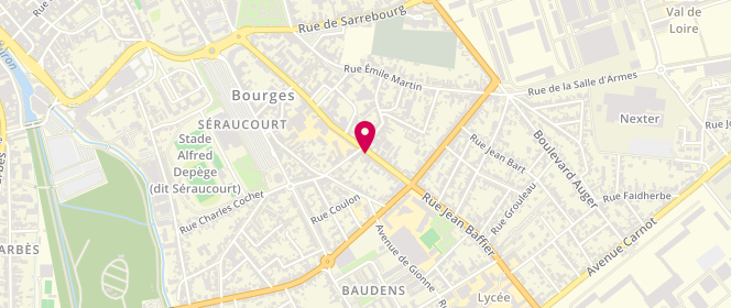 Plan de Boucherie-Charcuterie, 54 Rue Jean Baffier, 18000 Bourges