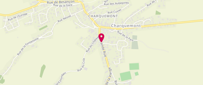 Plan de Boucherie Charcuterie Traiteur Dela, 38 Grande Rue, 25140 Charquemont