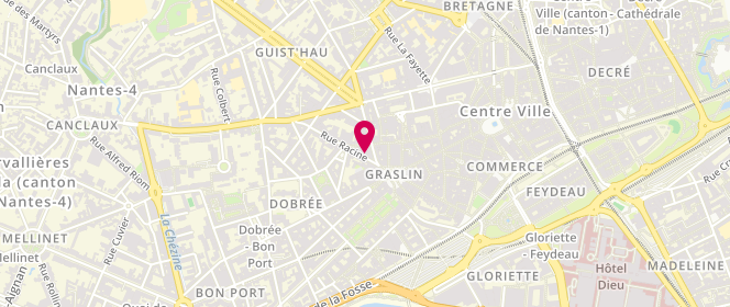 Plan de Les Bottes, 6 Rue Racine, 44000 Nantes