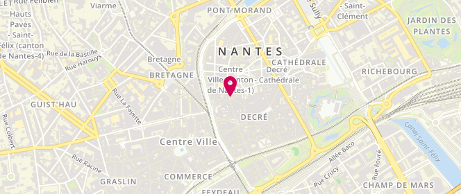 Plan de Les Bottes Boucherie Paysanne, 2 Rue Saint-Léonard, 44000 Nantes