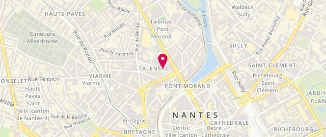 Plan de Boucherie Touzet - Nantes, Rue Talensac, 44000 Nantes