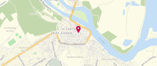 Plan de Boucherie Charcuterie Berthault Marc, 10 Rue Rouget de Lisle, 41110 Saint-Aignan