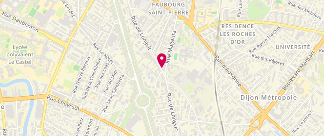 Plan de Boucherie-charcuterie Gauthier, 63 Rue de Longvic, 21000 Dijon