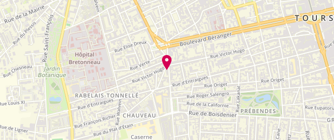 Plan de Boucherie Jamain-jeremy, 27 Rue Giraudeau, 37000 Tours