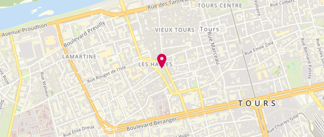 Plan de La Basse-Cour, Rue des Halles, 37000 Tours