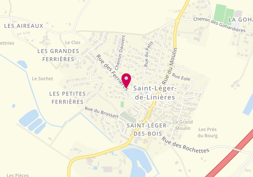 Plan de Mille Pates, 13 Rue Ferrières, 49170 Saint-Léger-des-Bois