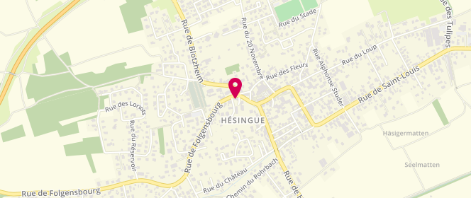 Plan de Boucherie-Charcuterie-Traiteur Hertzog, 1 Rue de Folgensbourg, 68220 Hésingue