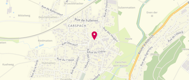 Plan de Boucherie Charcuterie J Seiler et Cie, 8 Rue Basse, 68130 Carspach