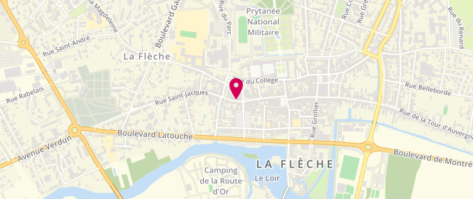 Plan de DELAROCHE Antoine, 62 Rue Carnot, 72200 La Flèche