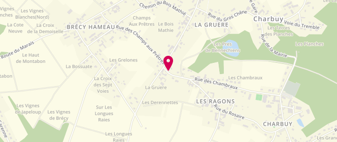 Plan de Aux Petites Boucheries de Campagn, 44 Rue des Chambraux, 89113 Charbuy