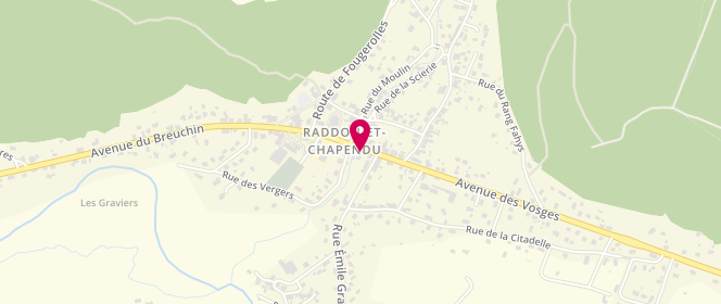 Plan de Boucherie - Charcuterie - Traiteur Chez Alex, 2 avenue des Vosges, 70280 Raddon-et-Chapendu