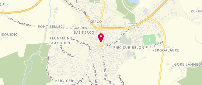 Plan de Arno & Co, 4 place de l'Église, 29340 Riec-sur-Belon